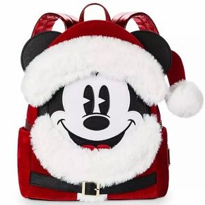 Loungefly Santa Mickey Disney Mini Backpack!